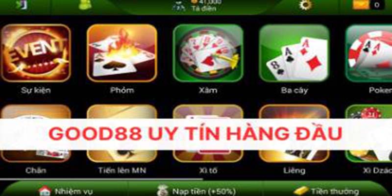 Top 6 Game Bài Good88 đáng thử nhất năm nay, mang đến trải nghiệm chơi game thú vị với cơ hội thắng lớn. Đừng bỏ lỡ những siêu phẩm hot này.